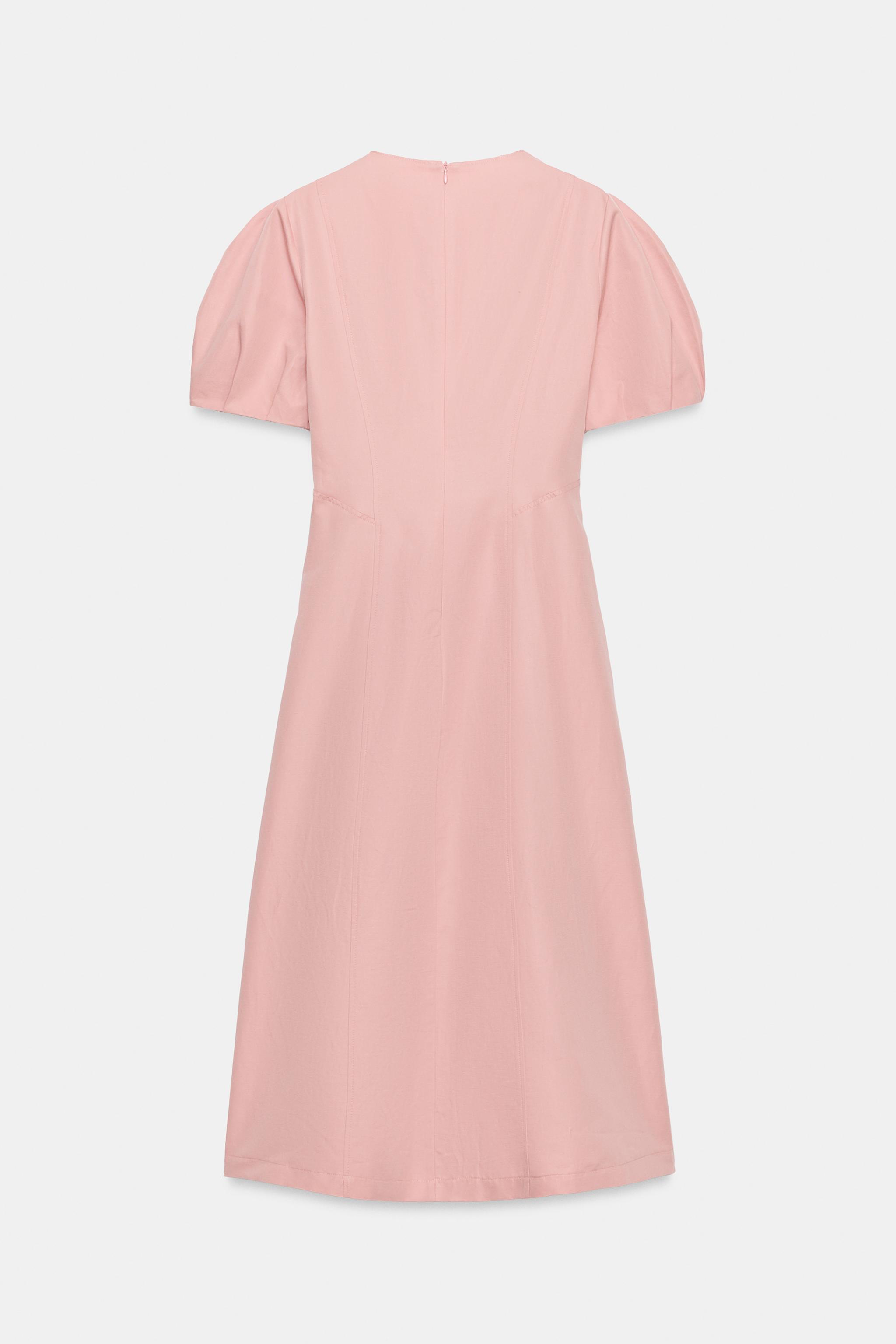 ZW COLLECTION LINEN BLEND MIDI DRESS
